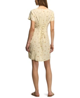 Women's Printed V-Neck Mini Slip Dress