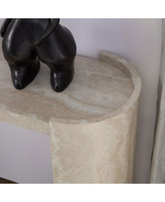 53.15in Faux Mars Marble Narrow Console Table Modern Entryway Sofa Table