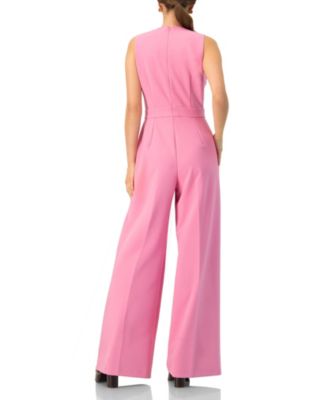 Women's V-Neck Sleeveless Wide-Leg Jumpsuit