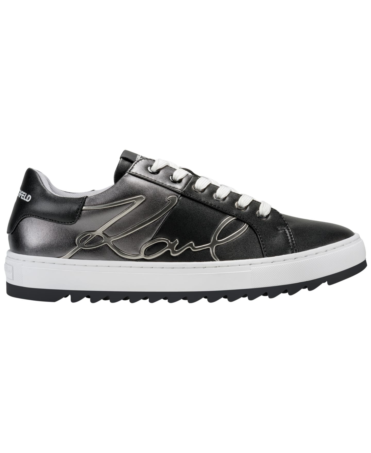 Мужские кроссовки KARL LAGERFELD PARIS Lace-Up, цвет: Чёрный / Металлический — фото 2