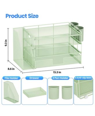 Desk Organizer 4-Tier File Drawer Pen Holders