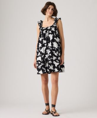 Premium Women's Meg Printed Sleeveless Cotton Mini Dress
