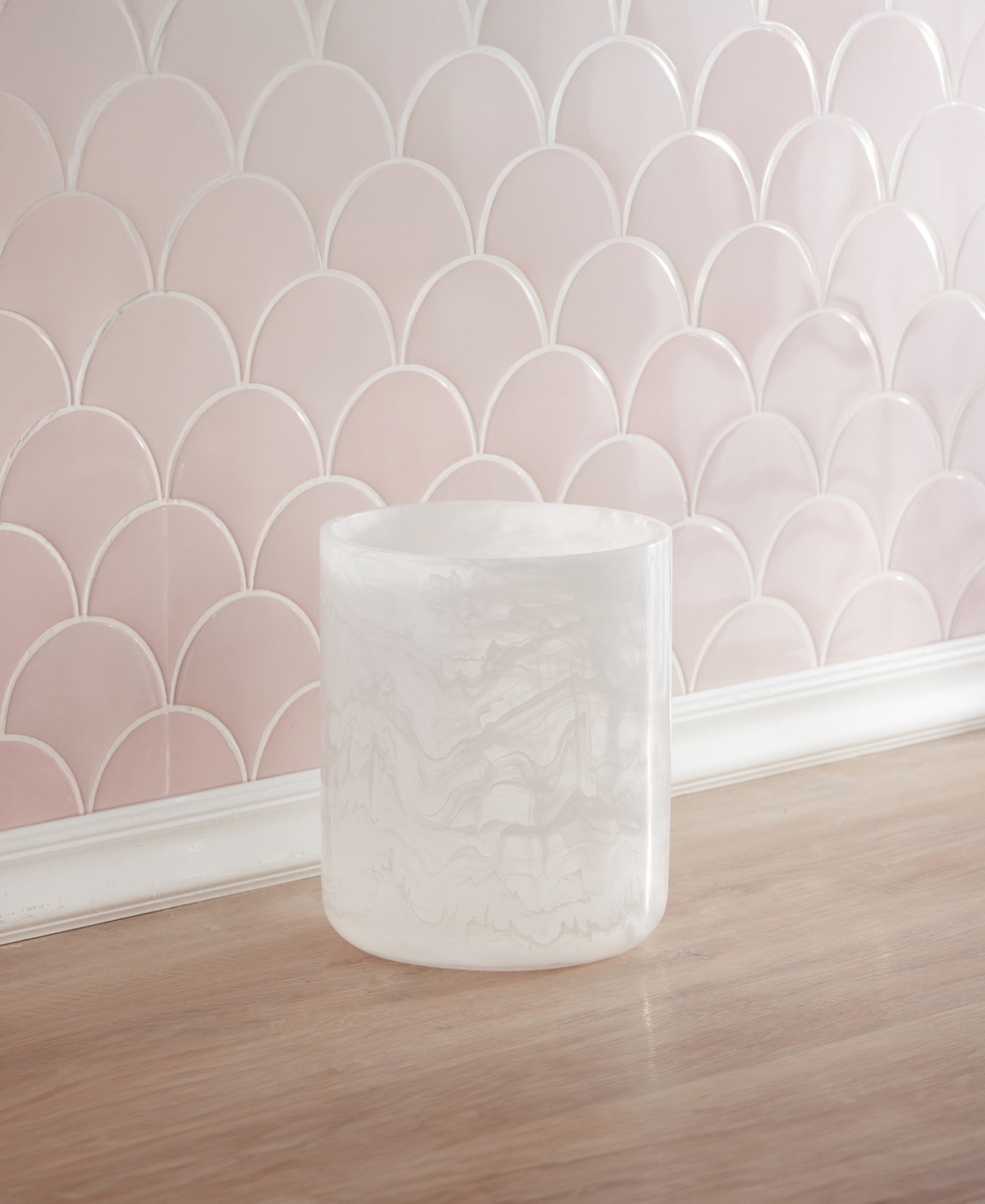 Roselli Trading Company Clouds Resin Wastebasket