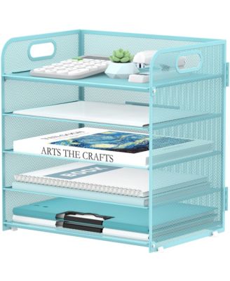 5-Tier Mesh Letter Tray Desk Organizer