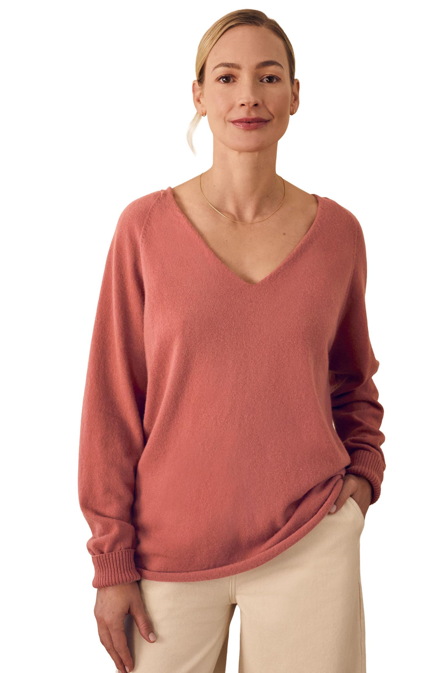 Women's Celtic and Co. British Geelong Relaxed V-Neck Sweater