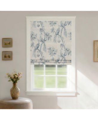Peacock Blackout Dual Layered Pull-Down Roman Shade for Windows