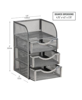 Mesh Binder Clip Basket Office Storage