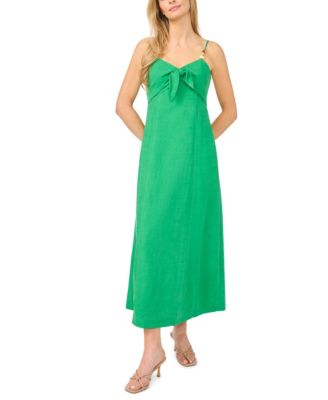 Women's Sleeveless V-Neck Tank Midi Dress