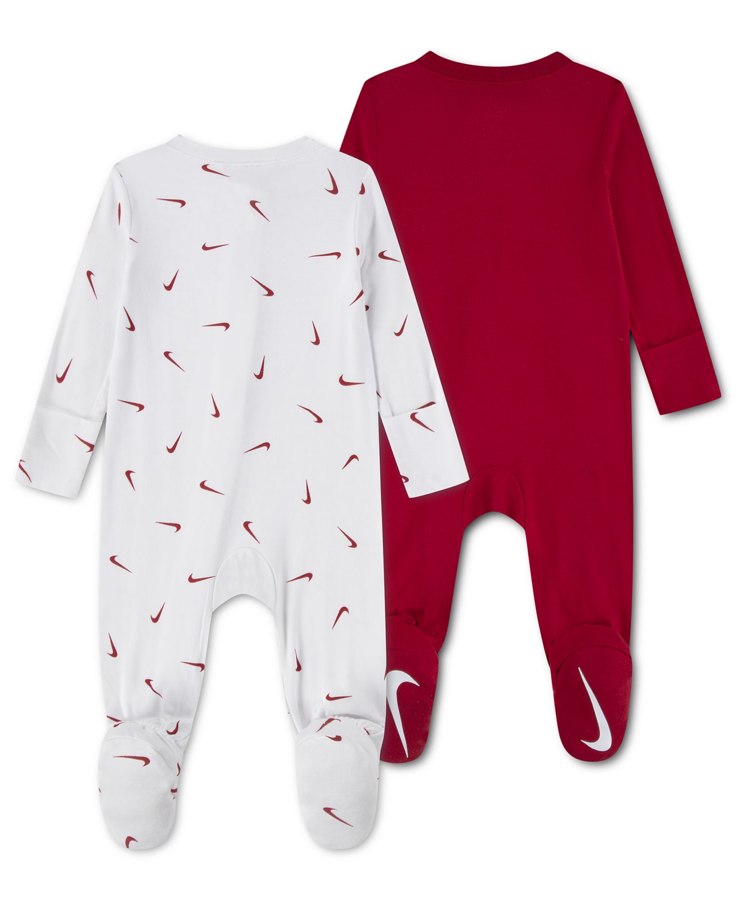 Baby Essentials Viscose Long-Sleeve Footed Coveralls, 2 Pack