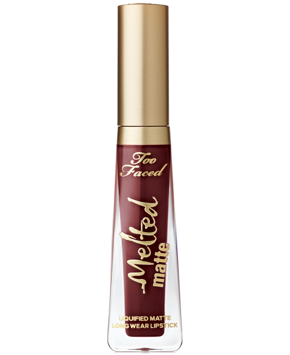 Too Faced Melted Matte Longwearing Diffused Finish Liquid Lipstick In Drop Dead Red - Matte Deep Mulberry