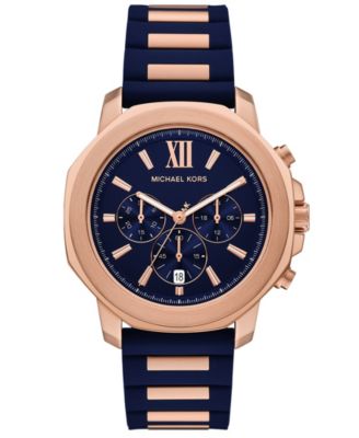 Men's Prescott Quartz Chronograph Blue Silicone Watch 44mm