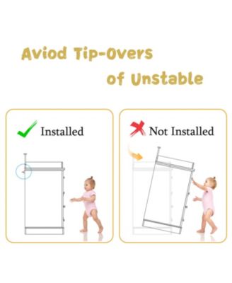 Changing Table, Chest of Drawers, Dresser with 3 Drawers, 4 Shelves and 2 Doors