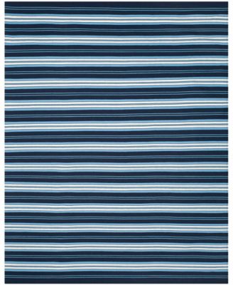 Leopold Stripe LRL2462A Navy 8' X 10' Outdoor Area Rug