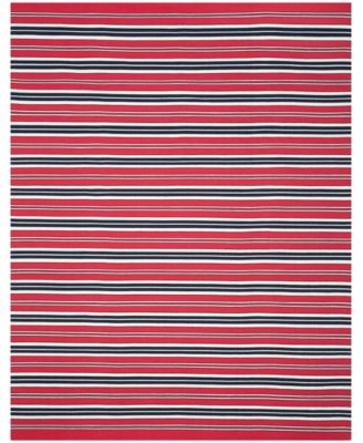Leopold Stripe LRL2462E Red Outdoor Area Rug Collection