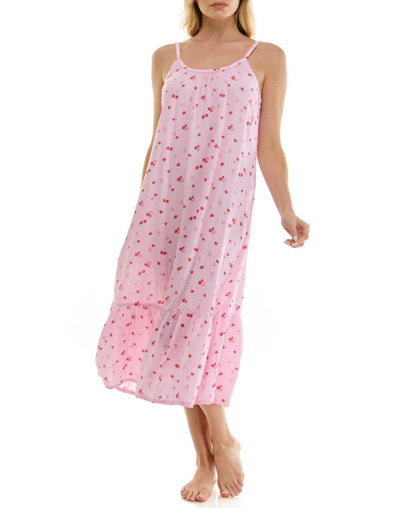 Женские платья Roudelain Sleeveless Scoop Neck Cami Gown, цвет: Клубничный — фото 2