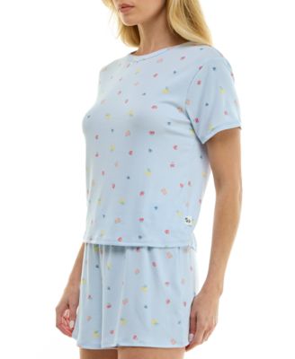 Women's Short-Sleeve T-Shirt and Pull-On Shorts, 2-Piece Set