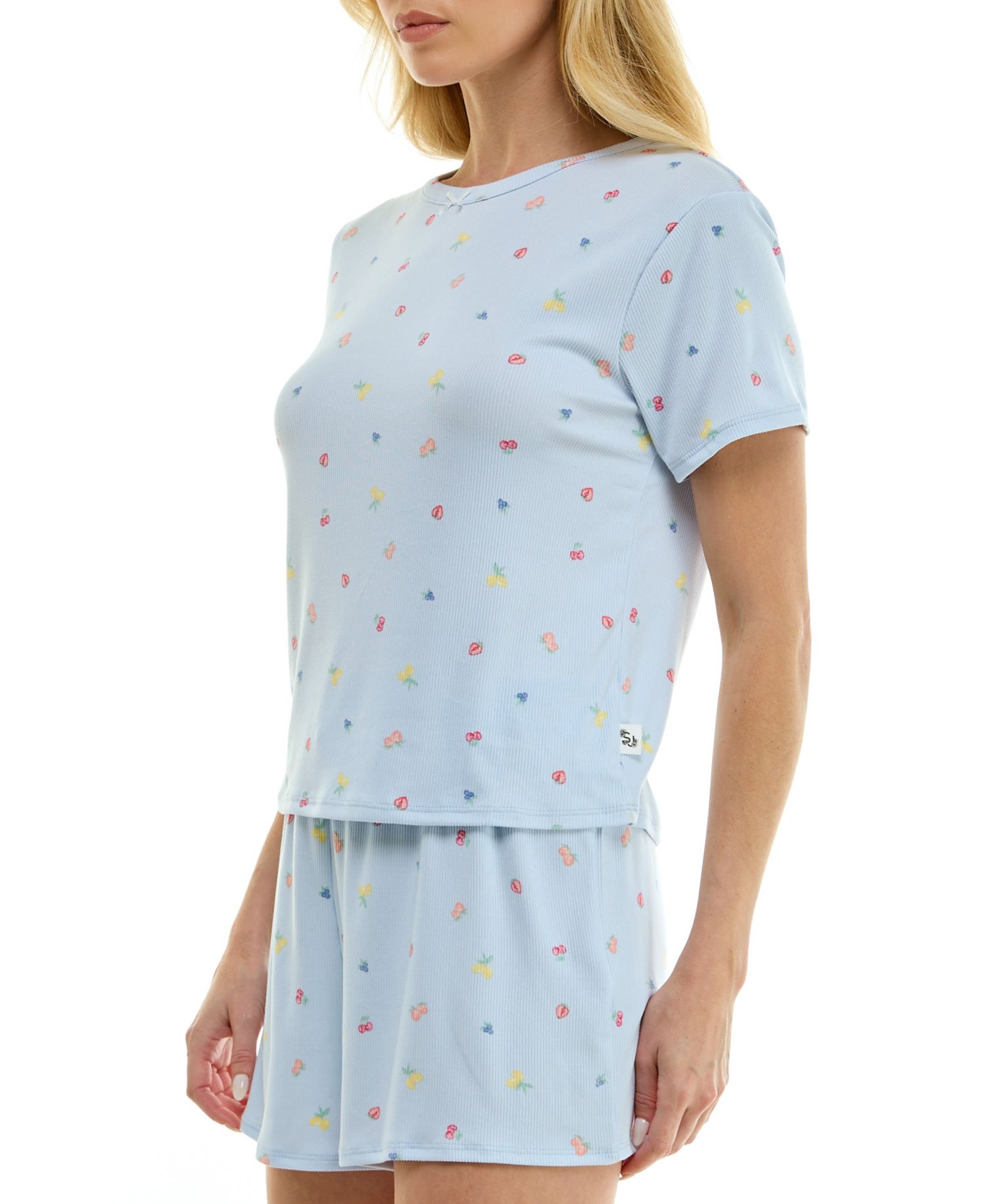Women's Short-Sleeve T-Shirt and Pull-On Shorts, 2-Piece Set