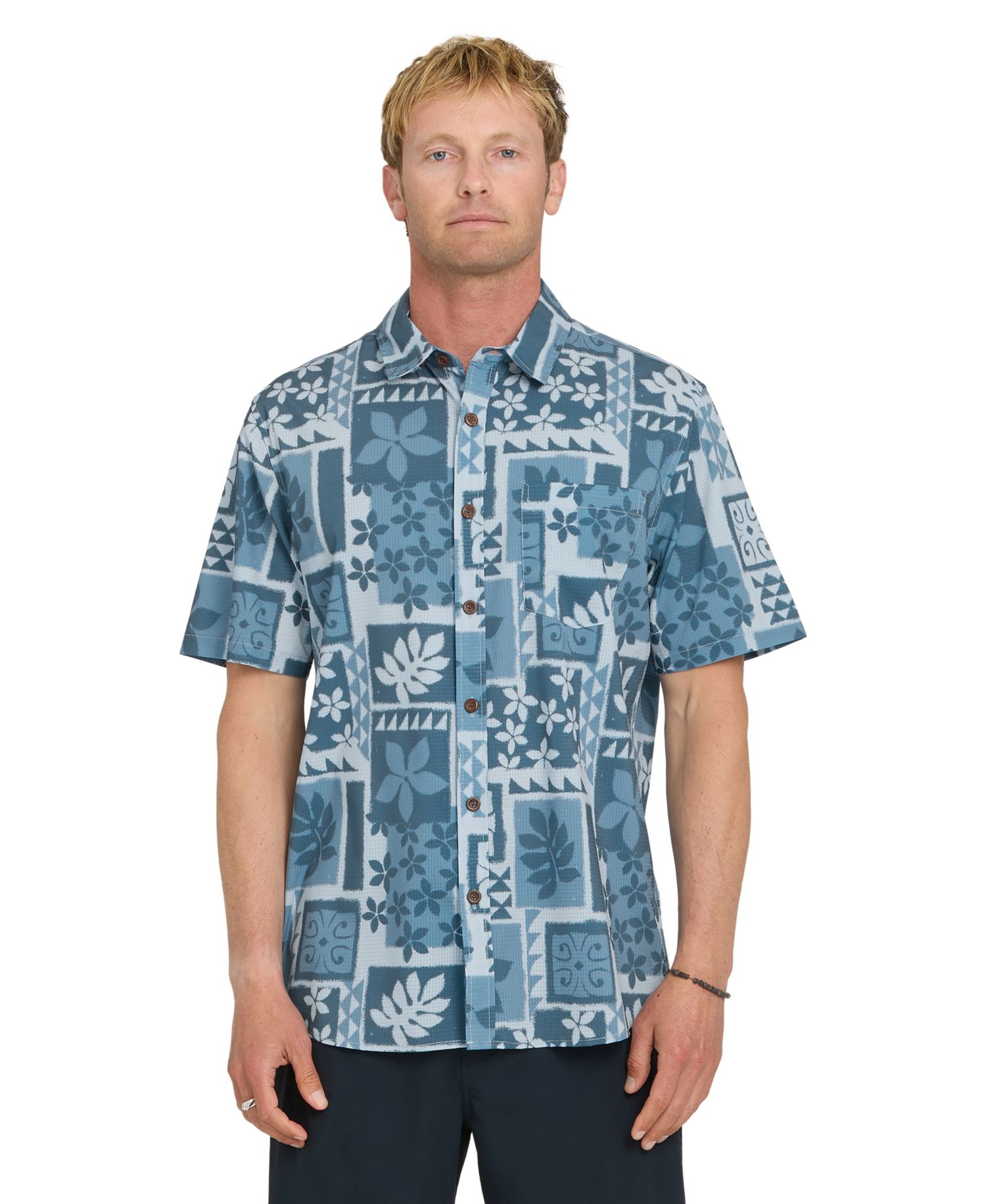 Quiksilver Men's Short-Sleeve Sandy Cove Shirt