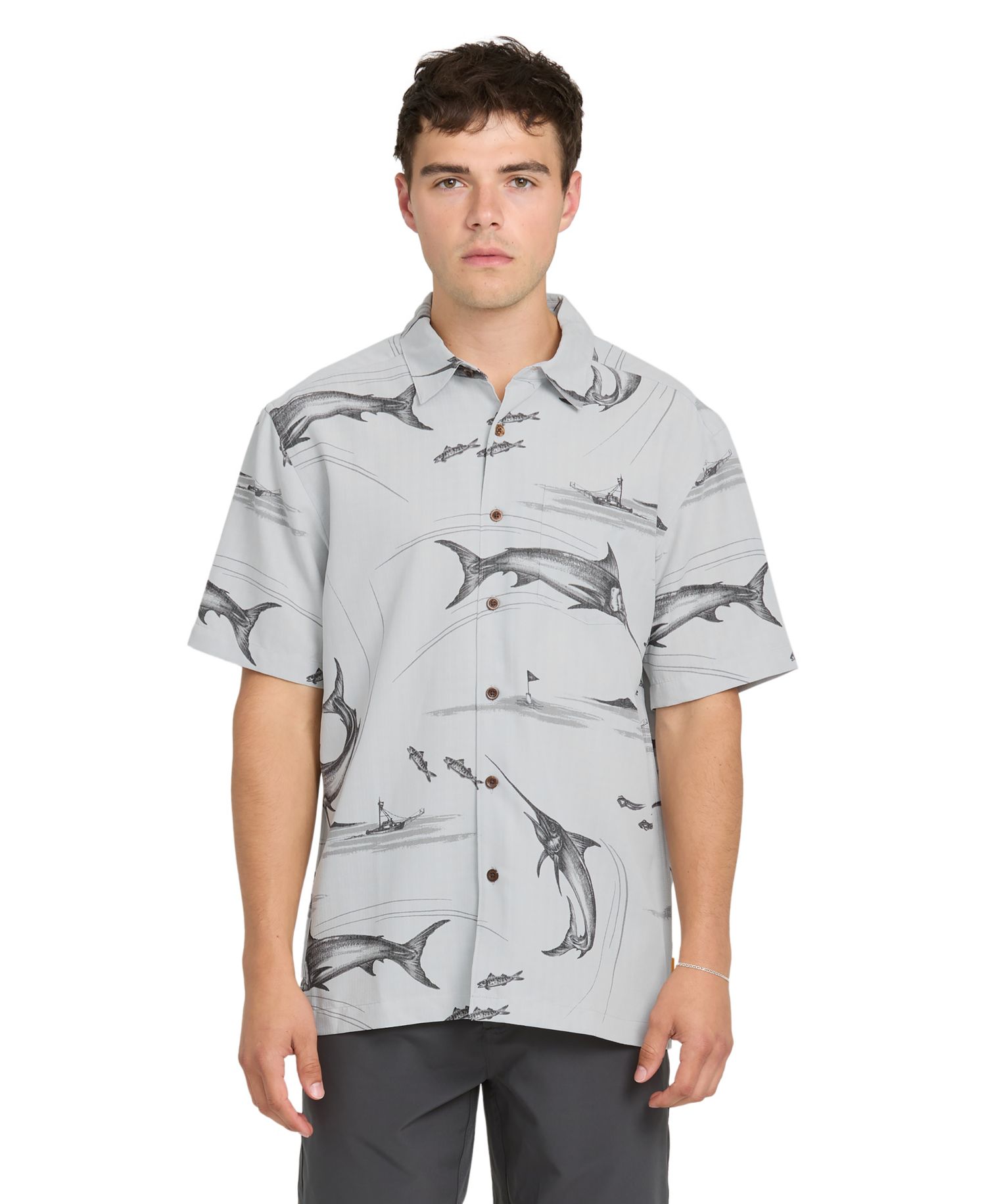 Quiksilver Men's Short-Sleeve Fish On Shirt