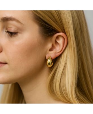 Elena Bold Dome Huggie Hoop Earrings