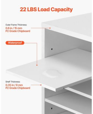 SUGFIT 36 Compartment Wooden Literature Organizer Mailbox for Office Storage