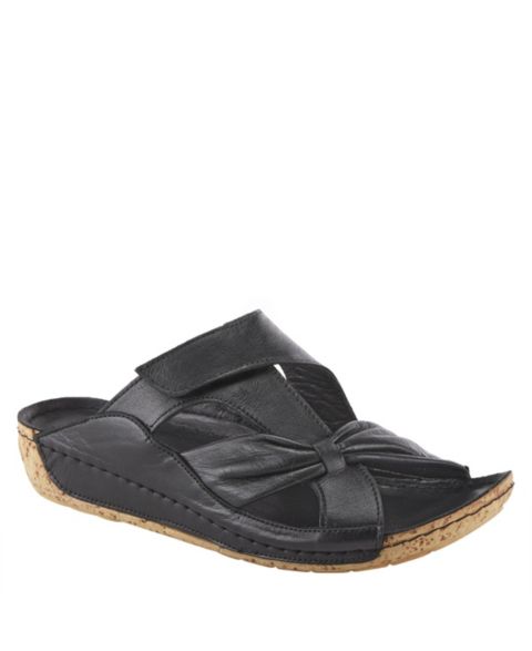 Женские сандалии Spring Step Style Gretta Leather Slide Sandal, цвет: Чёрный