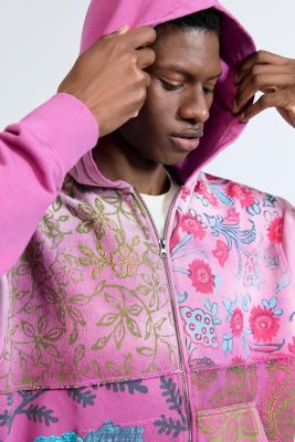 Men's Floral Zipper Sweatshirt
