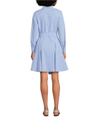 Women's Poplin Button Front with Godets Dress