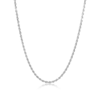 Twisted Rope Chain Necklace Sterling Silver