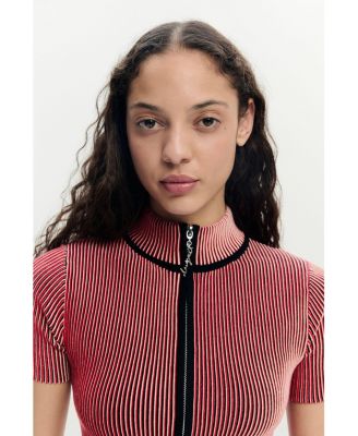 Women's Iridescent T-shirt Zipper