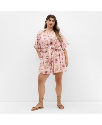 Women's Postcard Soiree Print Short