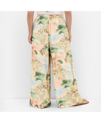 Women's Halle Sardinia Print Wide Leg Pant