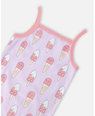 Little Girls Cotton Two-Piece Pyjama Set Printed Ice Creams