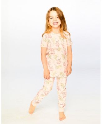 Little Girls Cotton Two-Piece Pyjama Set Bear Print