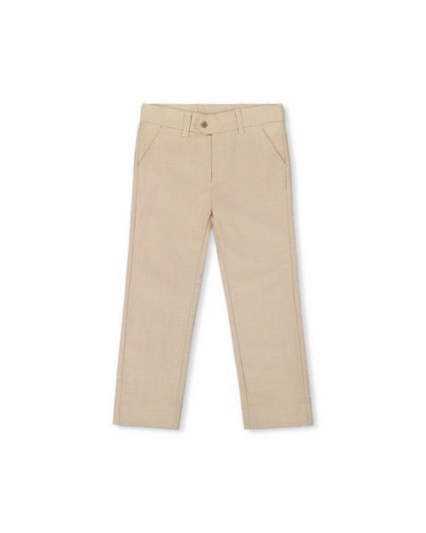 Брюки Deux par Deux Classic Pants для мальчиков, цвет: Бежевый