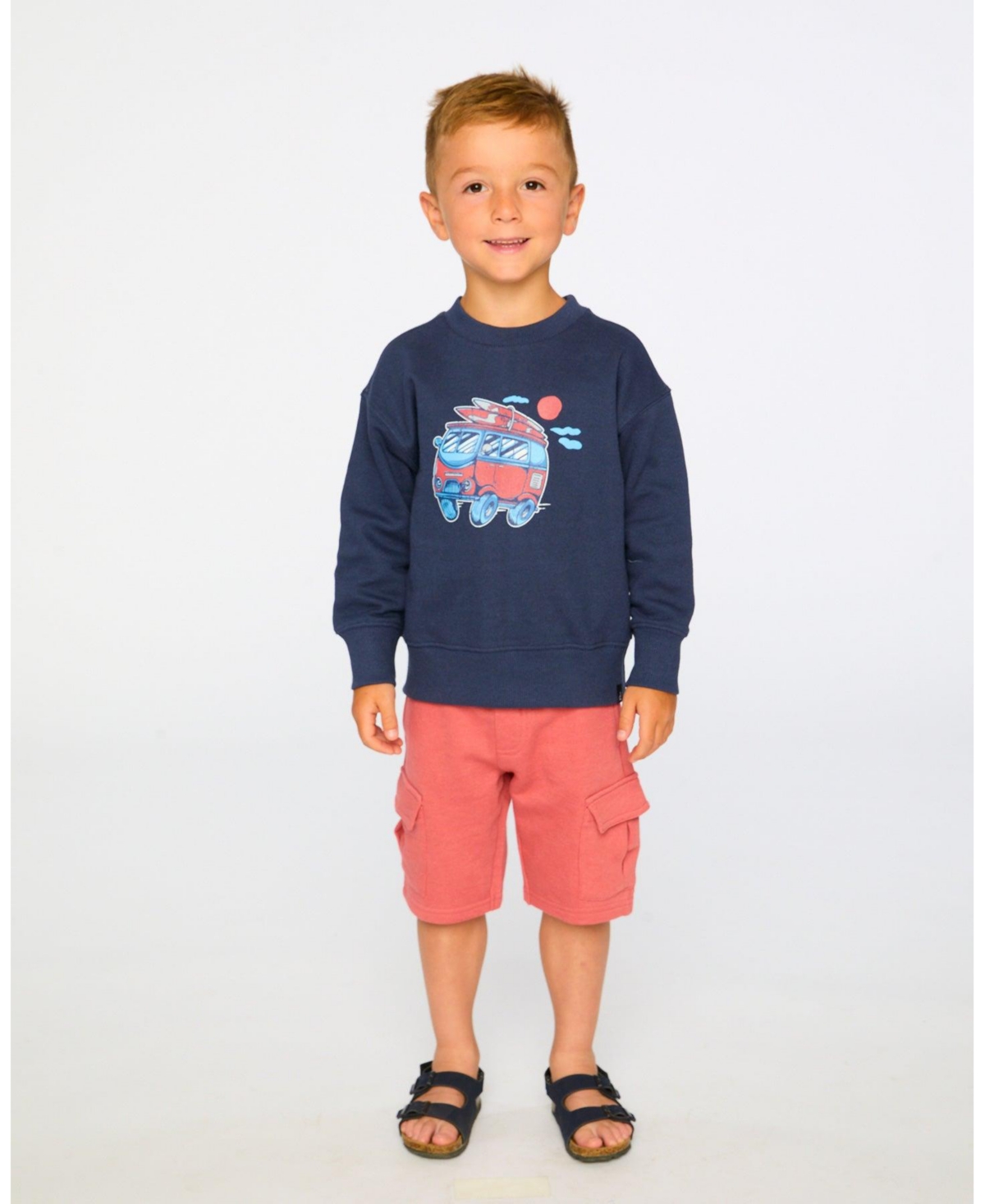 Deux par Deux Little Boys French Terry Sweatshirt