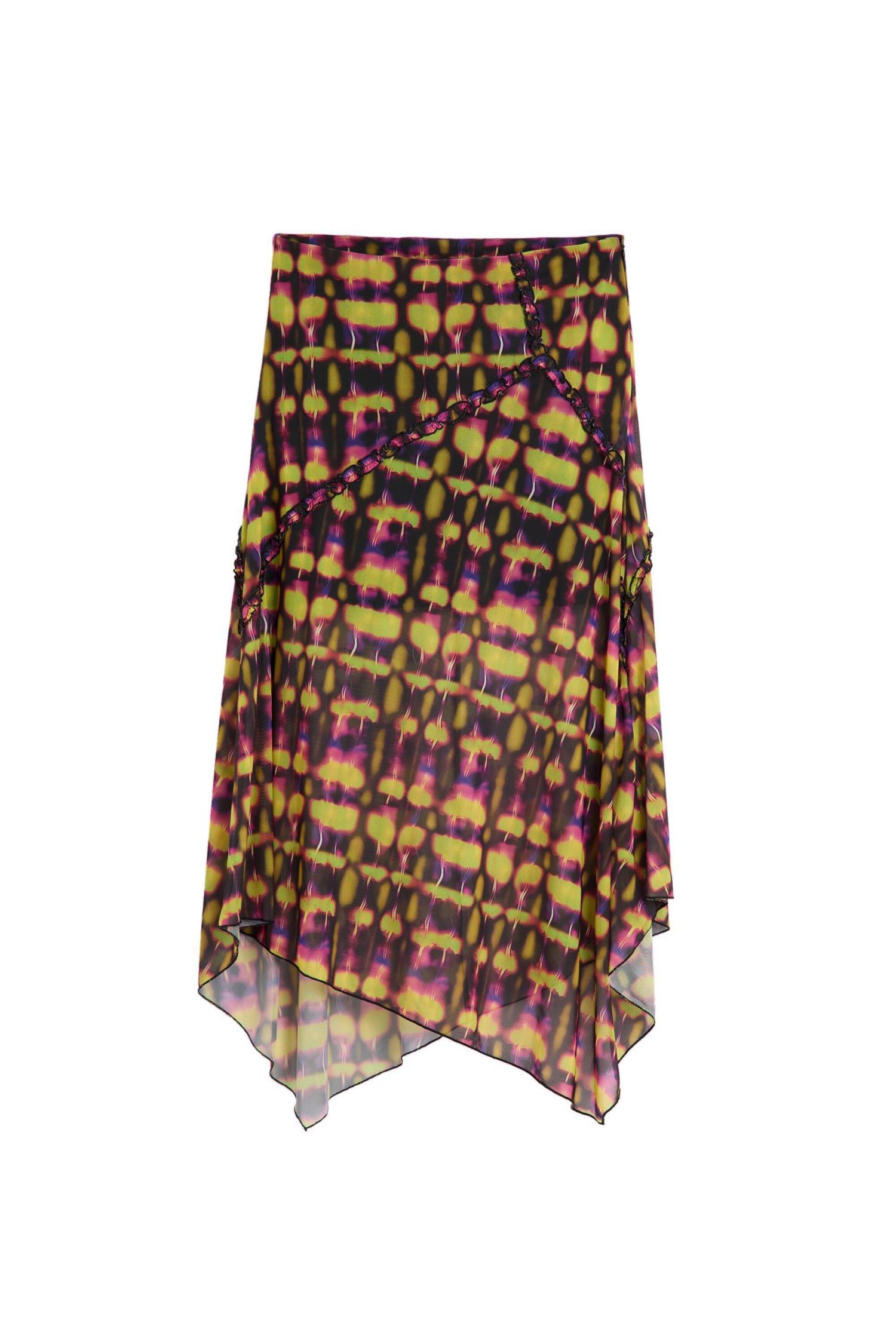 Women's Asymmetrical printed skirt