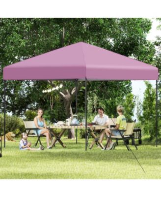 10x10 ft Outdoor Pop-Up Canopy Tent with Carry Bag & Stakes