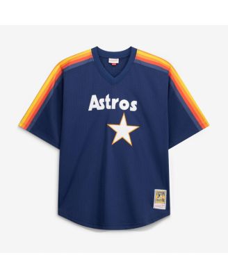 Men's Nolan Ryan Navy Houston Astros Cooperstown Collection Big & Tall Mesh Batting Practice Jersey