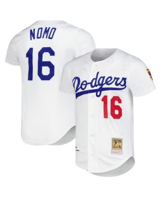 Men's Hideo Nomo White Los Angeles Dodgers Cooperstown Collection Authentic Jersey