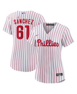 Women's Cristopher Sanchez White Philadelphia Phillies Home Replica Jersey