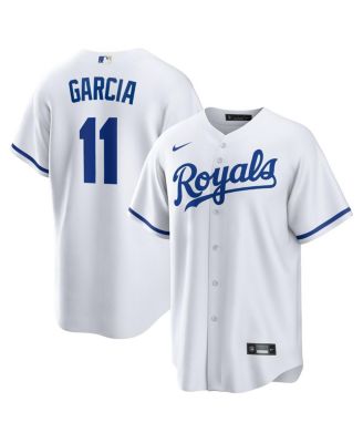 Men's Maikel Garcia White Kansas City Royals Home Replica Jersey