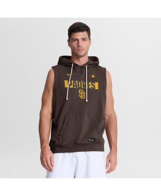 Men's Brown San Diego Padres Authentic Collection Standard Issue Dri-FIT Sleeveless Hoodie
