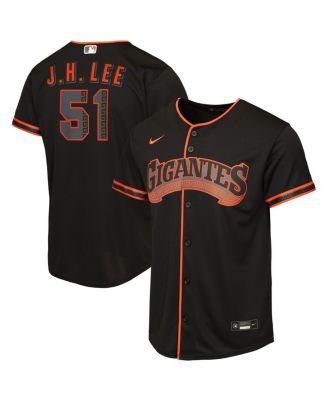 Big Boys and Girls Jung Hoo Lee Black San Francisco Giants Alternate 2 Replica Jersey