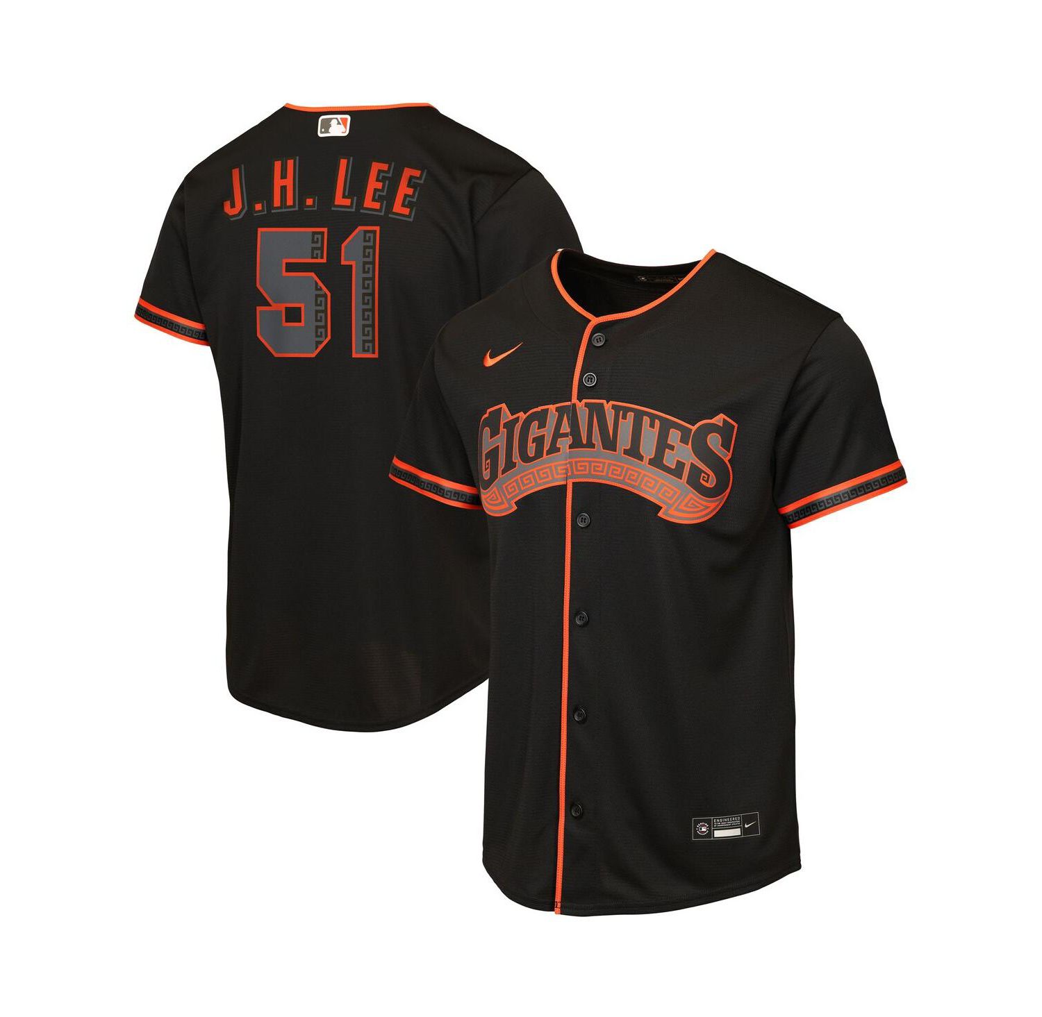 Big Boys and Girls Jung Hoo Lee Black San Francisco Giants Alternate 2 Replica Jersey