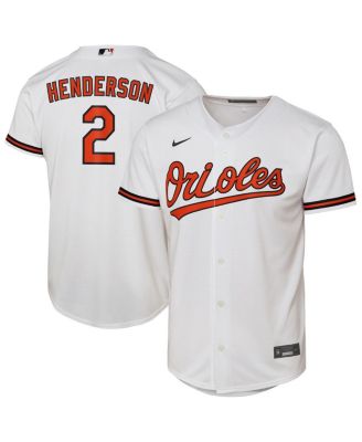 Big Boys and Girls Gunnar Henderson White Baltimore Orioles Home Replica Player Jersey