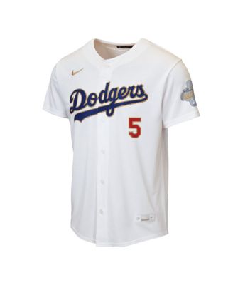 Big Boys and Girls Freddie Freeman White Los Angeles Dodgers 2026 Gold Collection Home Replica Jersey