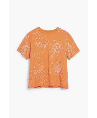 Women's Embroidered Flowers T-shirt