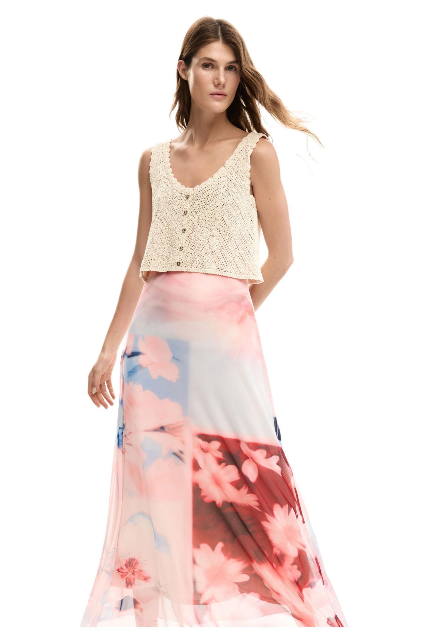 Women's Combined crochet dress
