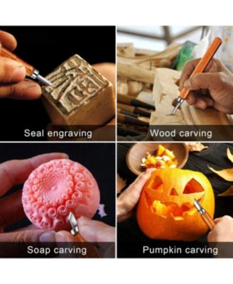 20 pieces Wood Carving Set Carbon Steel Hand Tool Kit Diy Sculpture Carpenter Experts Beginners